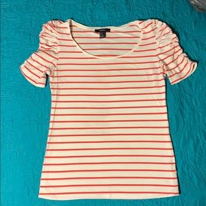 Red & White Striped Blouse